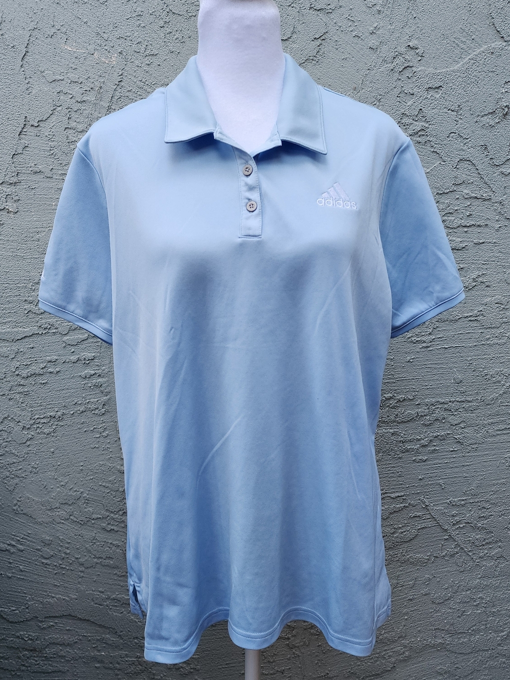 Adidas Golf Light Blue Primegreen Performance Polo Shirt Women's XL